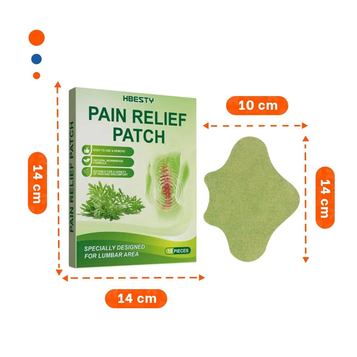 PACK6 COMBO LUMBAR 10 PARCHES VERDE PRACTICOS Y+PAPEL REGALO - 4