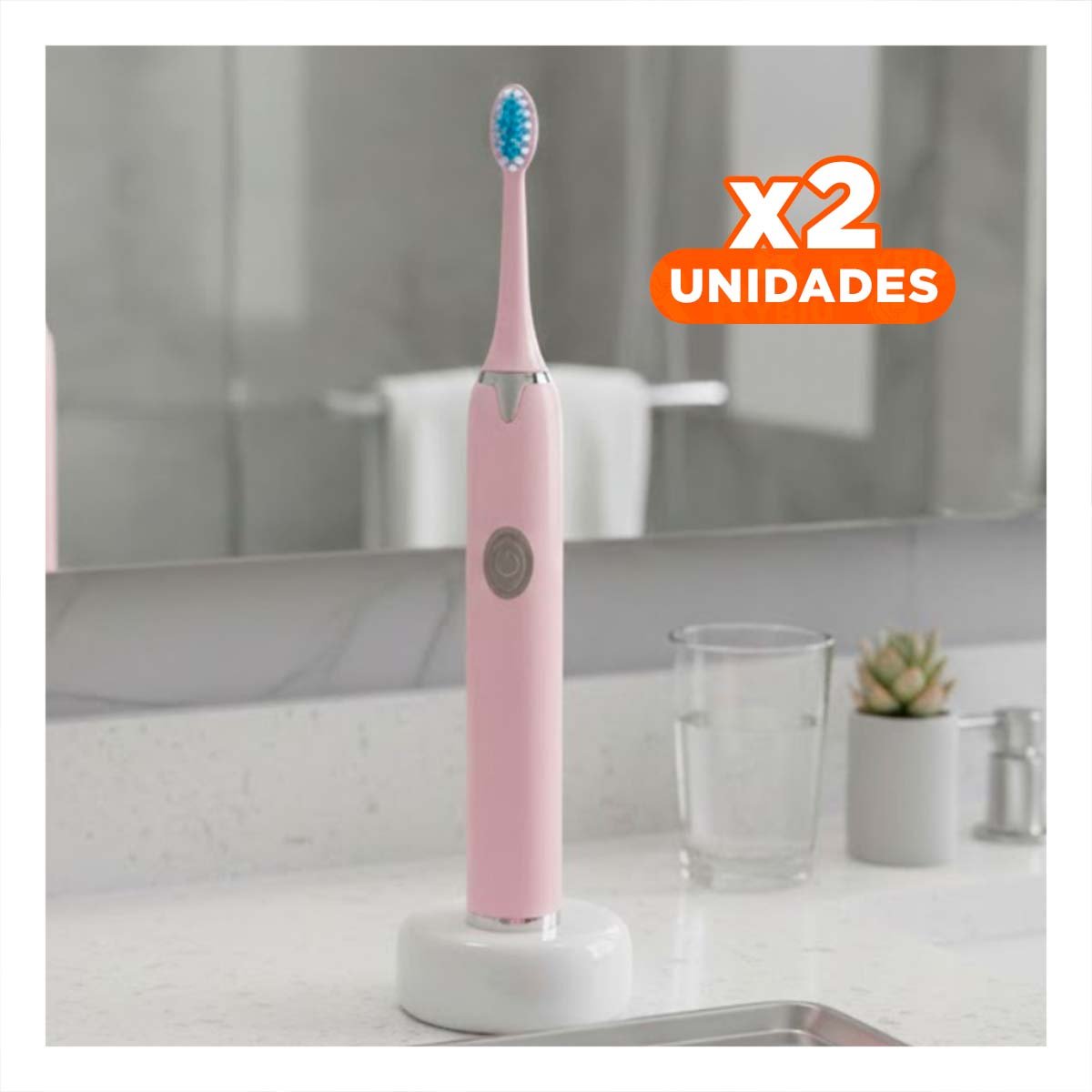 PACK2 EQUIPO MODERNO ELECTRICO ROSADO CON 2 CABEZALES Y+REGALO STICKER - 1