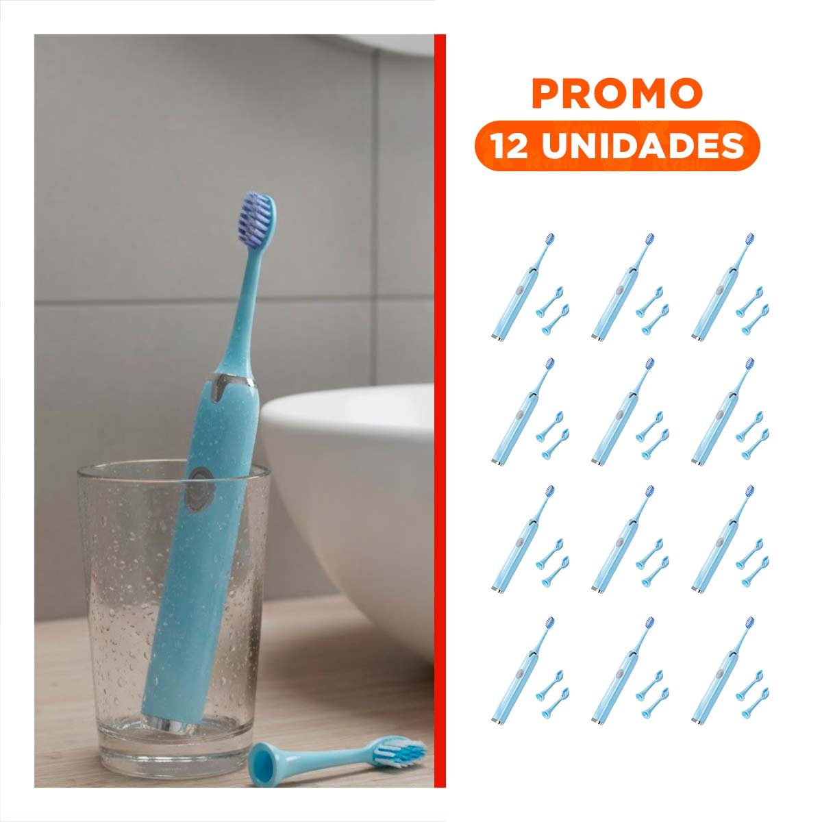 PACK12 APARATO DE TECNOLOGIA MODERNA CELESTE CON 2 CABEZALES Y+REGALO STICKER - 1