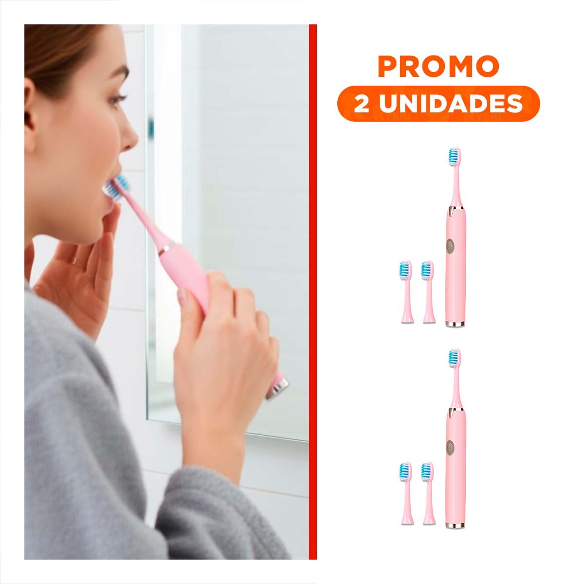PACK2 DISPOSITIVO MODERNO ELECTRICO ROSADO CON 2 CABEZALES - 1