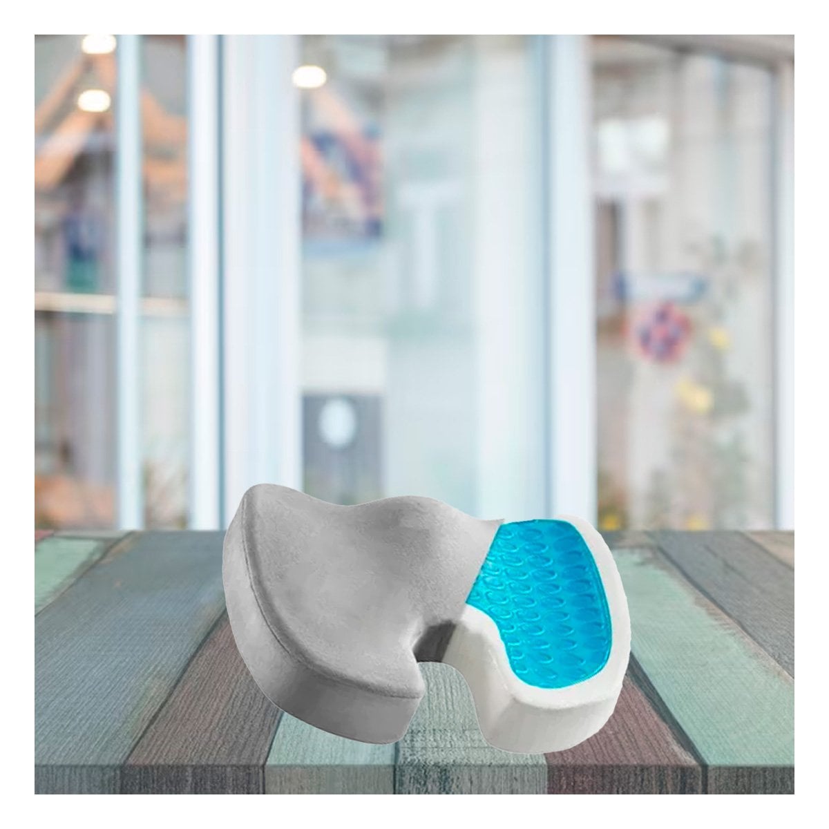 PACK6 BASE PARA SILLA CON GEL BLANCO Y FUNDA PLOMO Y+PAPEL REGALO - 2