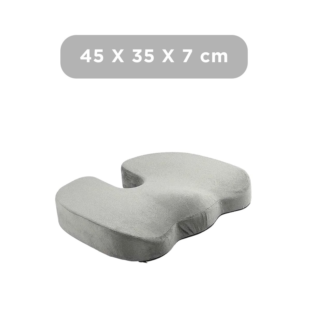 PACK6 COJIN ORTOPEDICO PARA OFICINA CON GEL BLANCO FUNDA PLOMO Y+REGALO STICKER - 4