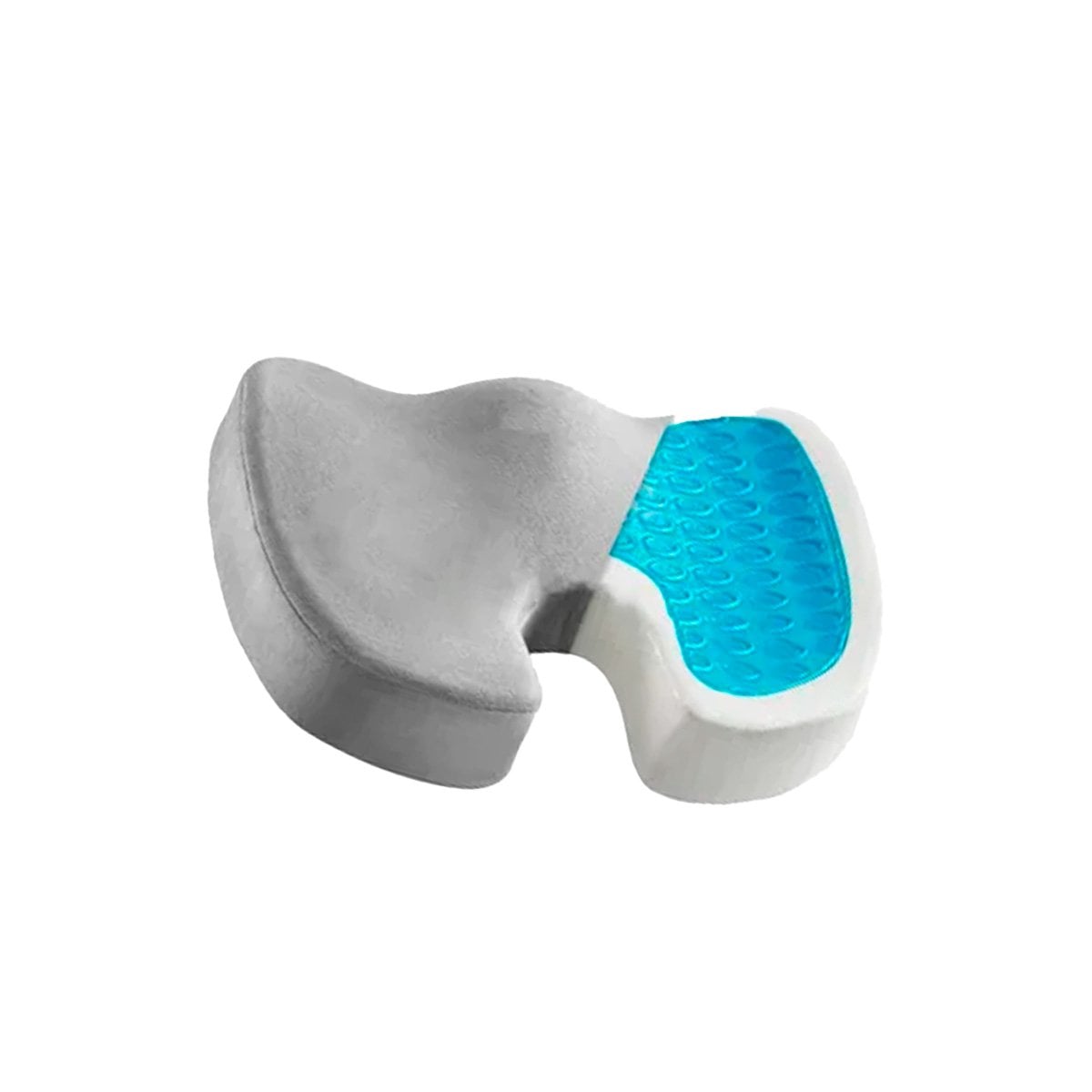 PACK4 ALMOHADA PARA SILLA ORTOPEDICA CON GEL BLANCO FUNDA PLOMO Y+PAPEL REGALO - 3