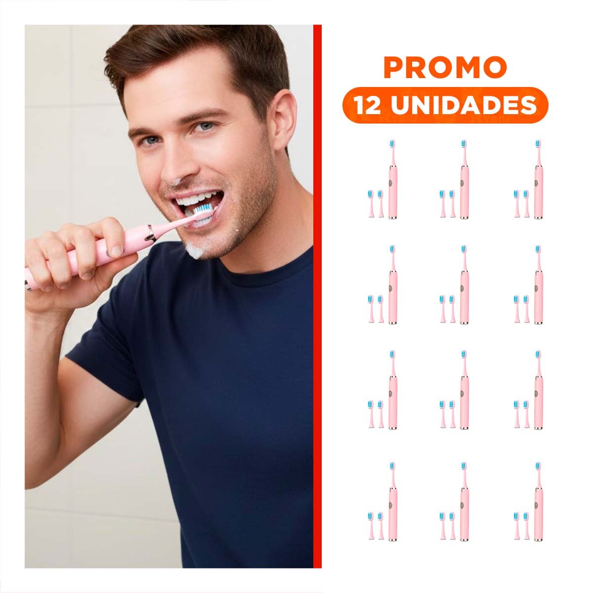 PACK12 APARATO DE TECNOLOGIA MODERNA ROSADO CON 2 CABEZALES Y+REGALO STICKER - 1