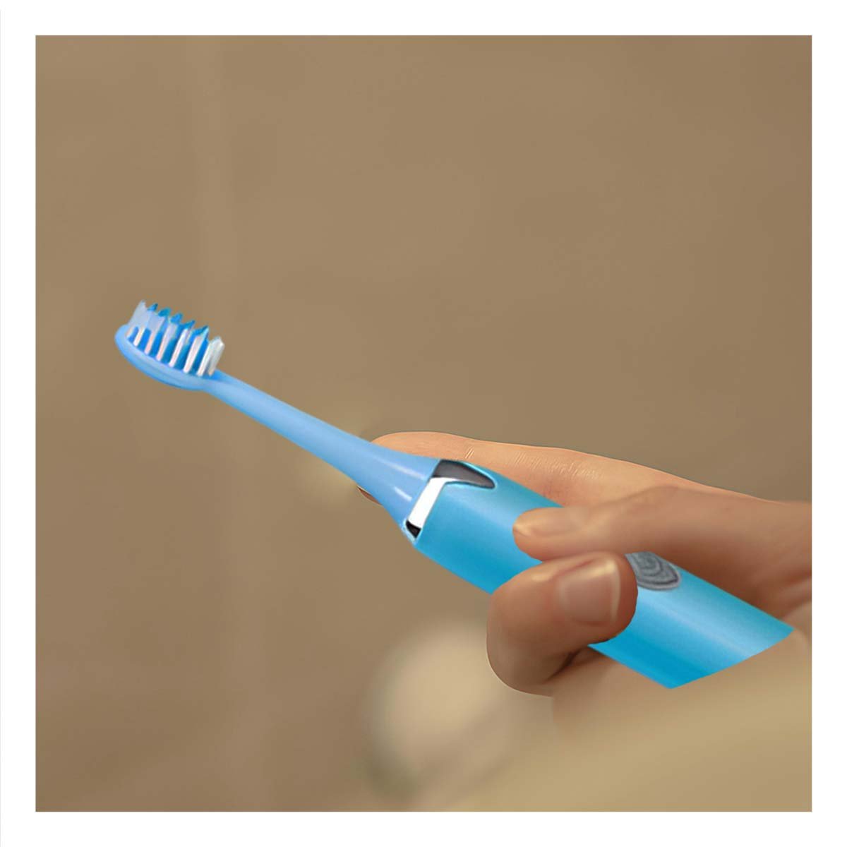 CEPILLO MODERNO ELECTRICO CELESTE CON 2 CABEZALES Y+LIGAS REGALO - 1