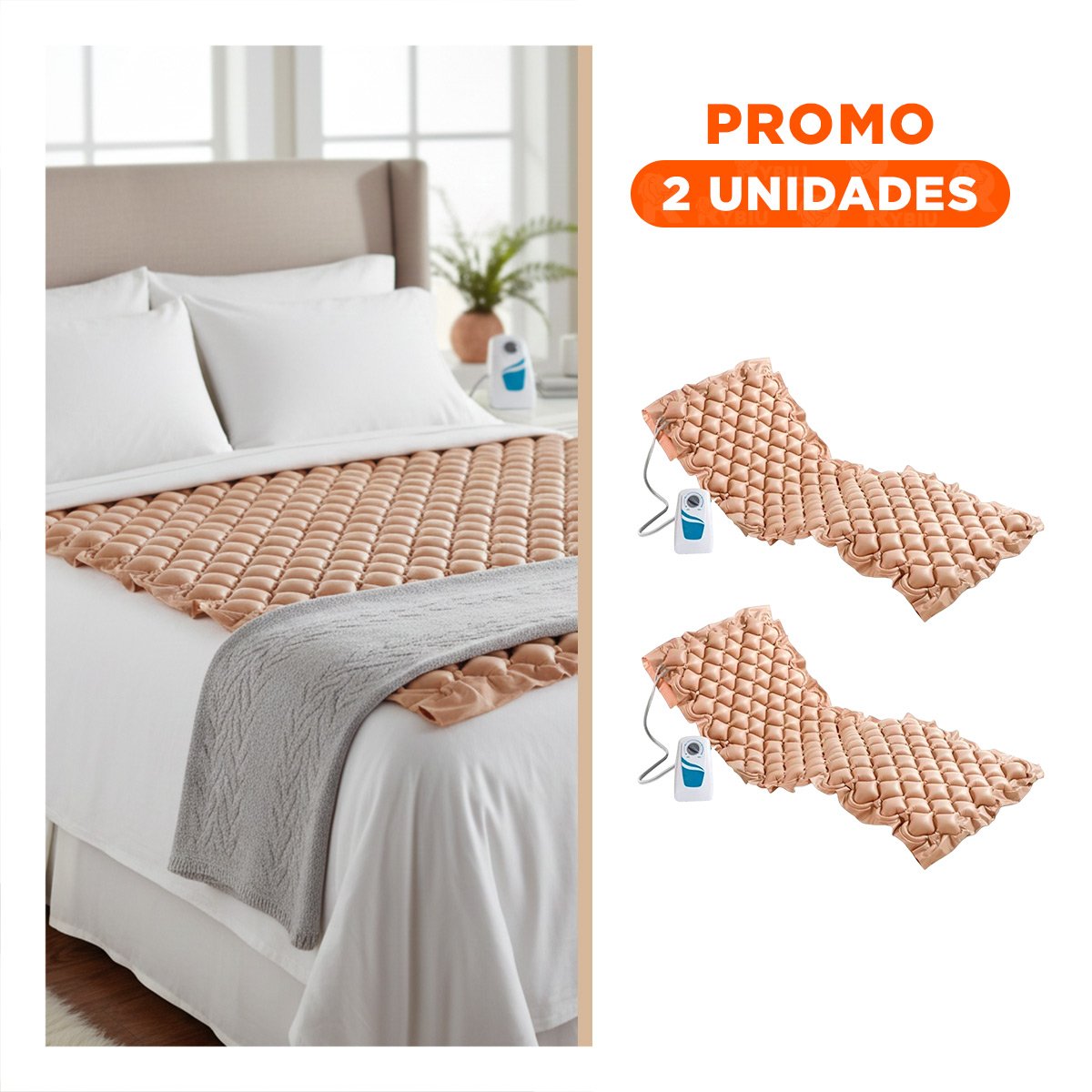 PACK2 BASE HOSPITALARIA ANTIESCARAS MORLAB CON SISTEMA MODERNO - 1