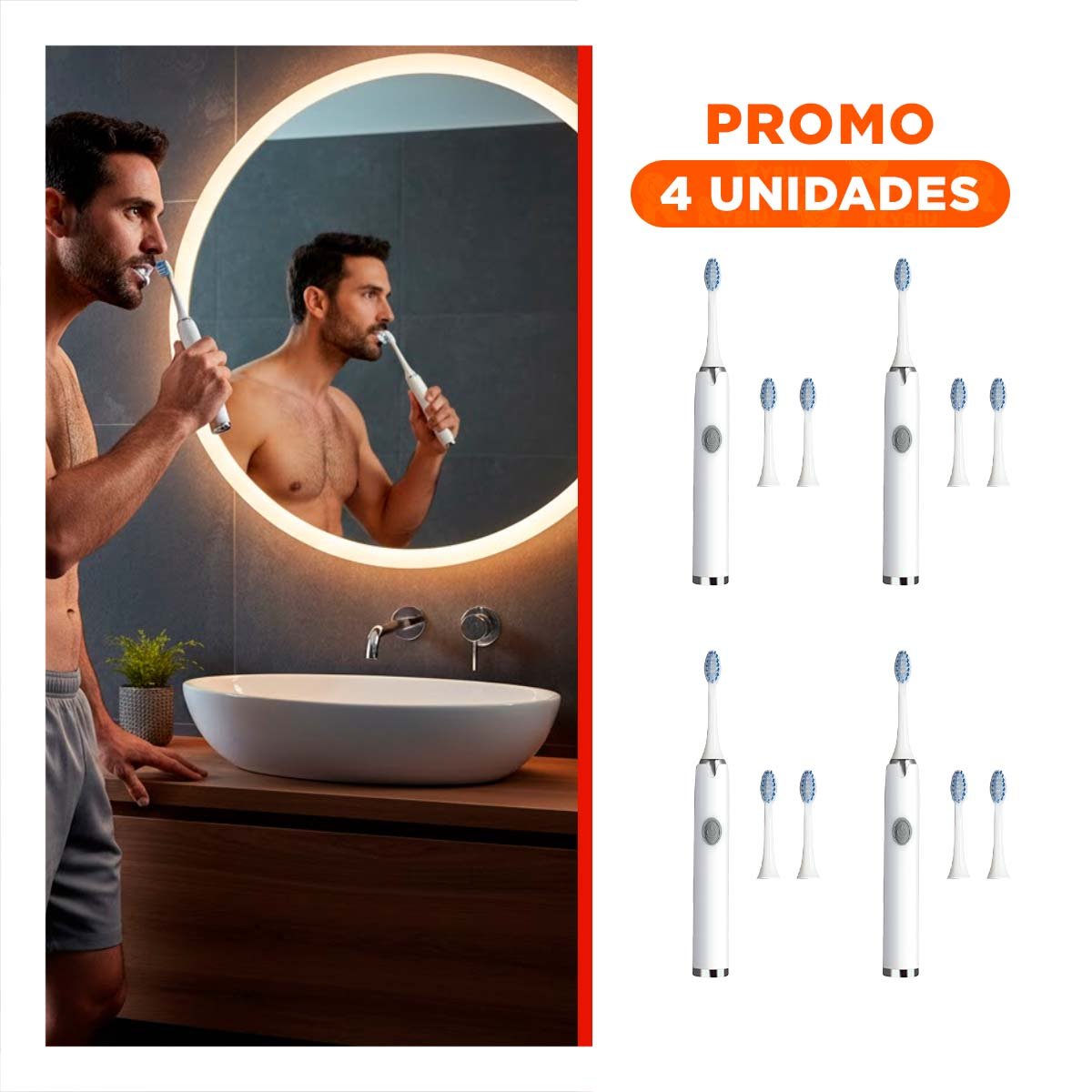 PACK4 DISPOSITIVO POTENTE ELECTRICO BLANCO CON 2 CABEZALES Y+REGALO STICKER - 1