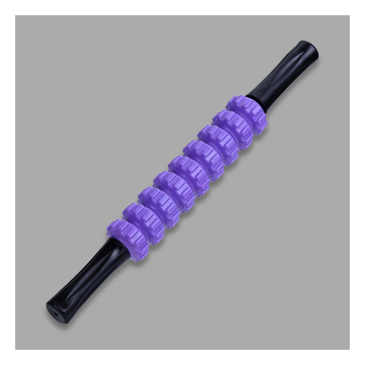 PACK4 MASAJEADOR ANTIESTRES 9 RODILLOS COLOR MORADO MANUAL Y+REGALO STICKER - 3