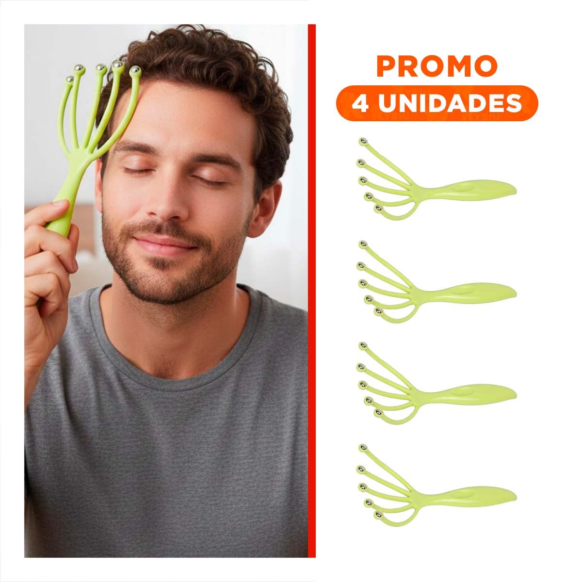 PACK4 APARATO PRACTICO DE CABEZA 4 GARRAS VERDE CLARO Y+REGALO STICKER - 1