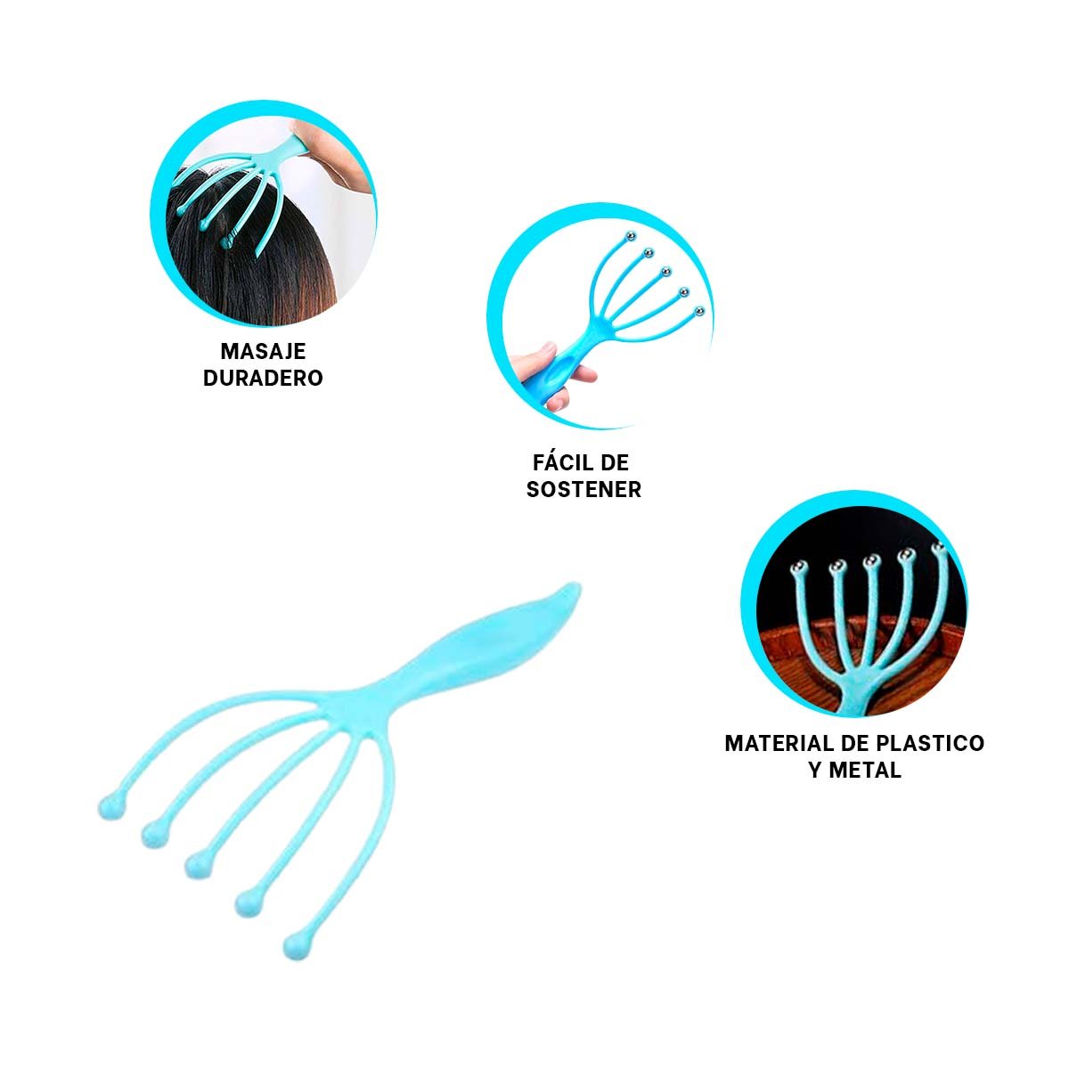 APARATO ERGONOMICO DE CABEZA 4 GARRAS CELESTE - 3