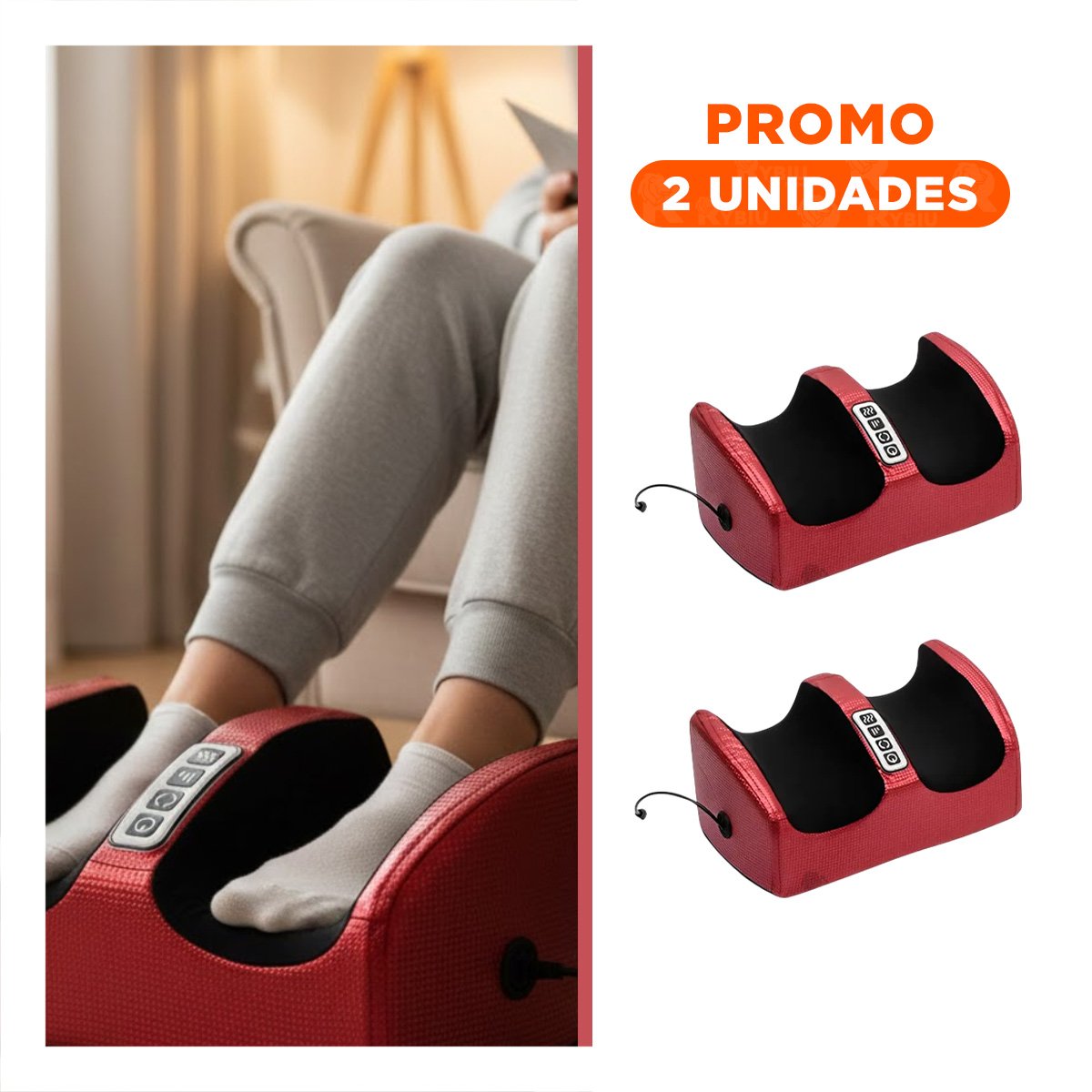 PACK2 APARATO DURADERO DE PIES Y PIERNAS COLOR GUINDA MODERNO - 1