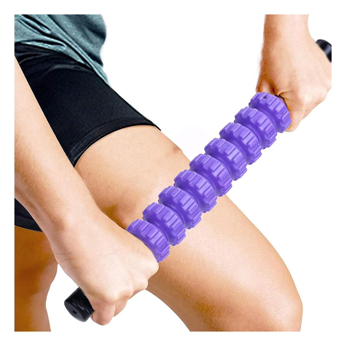 PACK6 BARRA PARA CUERPO 9 RODILLOS COLOR MORADO RESISTENTE Y+REGALO STICKER - 2
