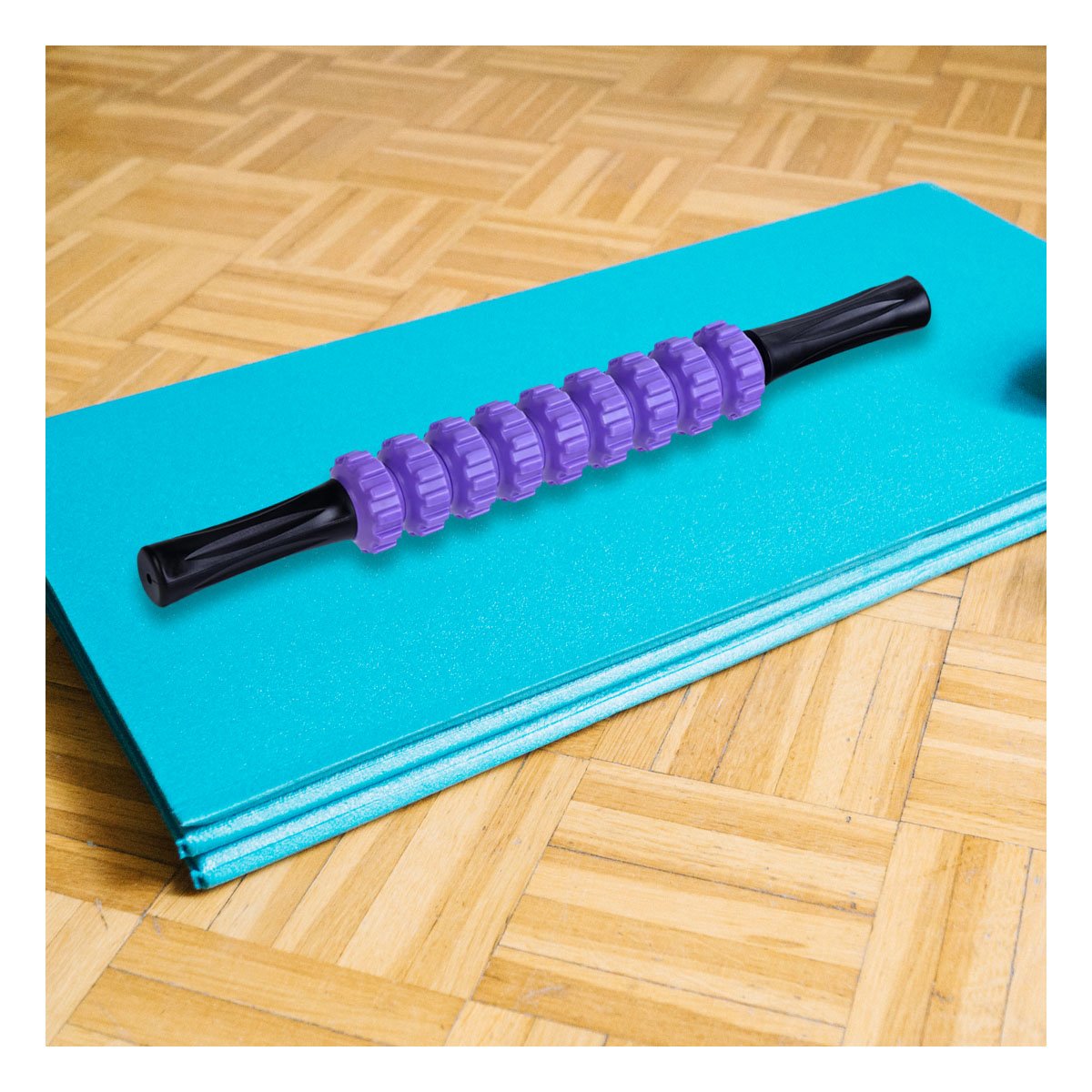 PACK6 BARRA PARA CUERPO 9 RODILLOS COLOR MORADO RESISTENTE Y+REGALO STICKER - 3