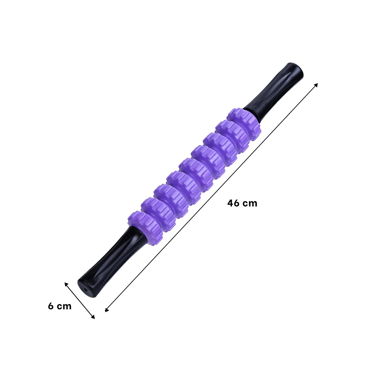PACK6 BARRA PARA CUERPO 9 RODILLOS COLOR MORADO RESISTENTE Y+REGALO STICKER - 4