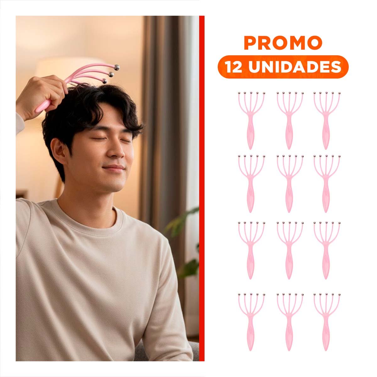 PACK12 EQUIPO COMPACTO DE CABEZA 4 GARRAS ROSADO Y+REGALO STICKER - 1