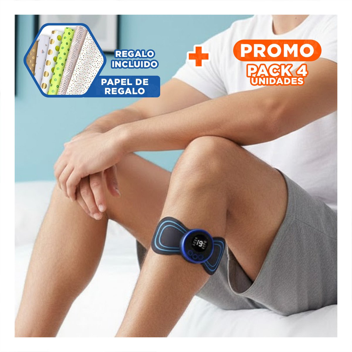 PACK4 ADHESIVO PARA CUERPO MARIPOSA MASAJEADOR PORTATIL Y+PAPEL REGALO - 1