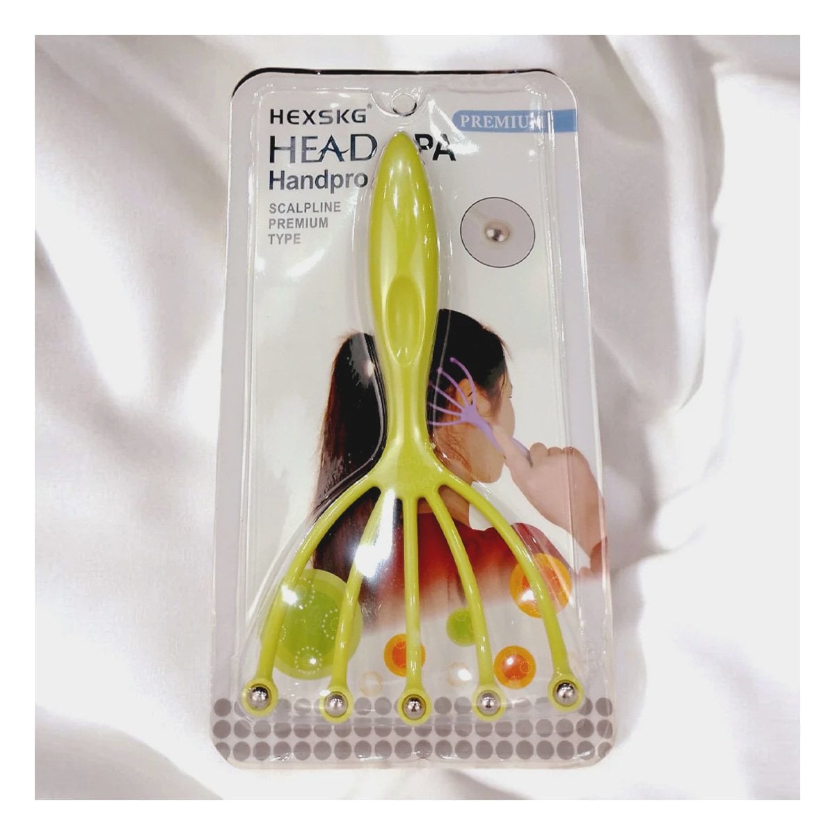 PACK2 APARATO RELAJANTE DE CABEZA 4 GARRAS VERDE CLARO - 3