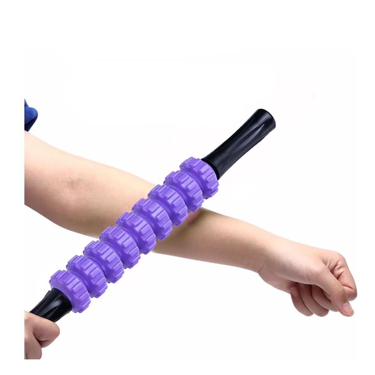 PACK4 RODILLO ANTIESTRES 9 RODILLOS COLOR MORADO ERGONOMICO Y+PAPEL REGALO - 3