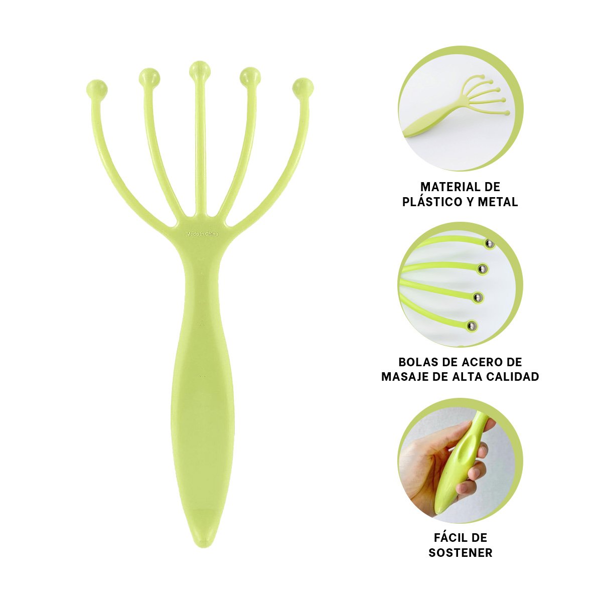 APARATO ERGONOMICO DE CABEZA 4 GARRAS VERDE CLARO - 3