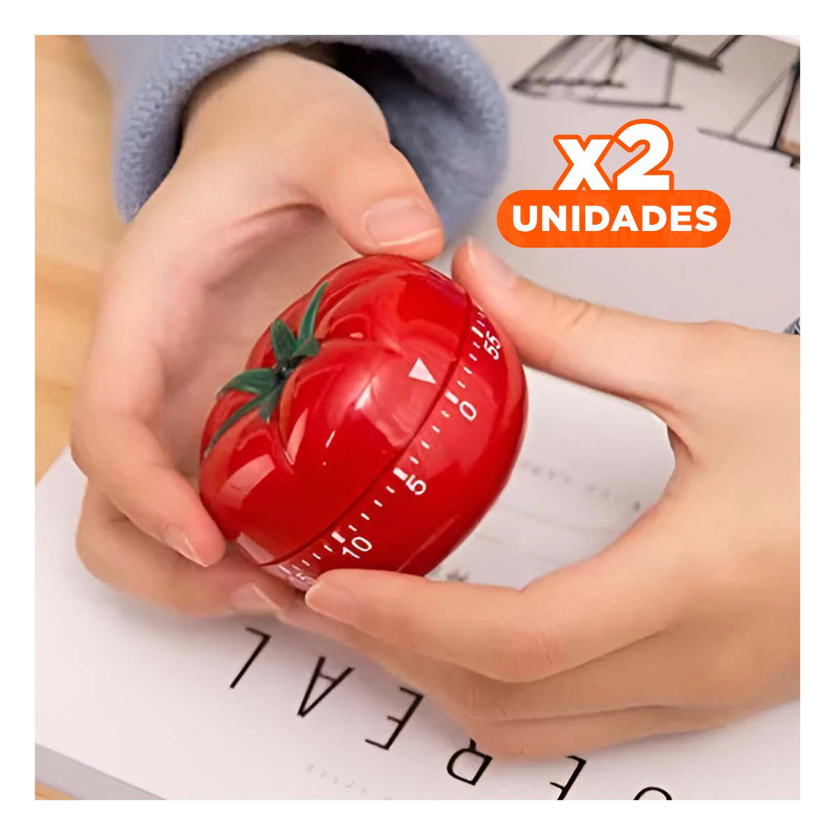 PACK2 PROGRAMADOR COCINA TOMATE ROJO PRECISO Y DECORATIVO Y+REGALO STICKER - 1