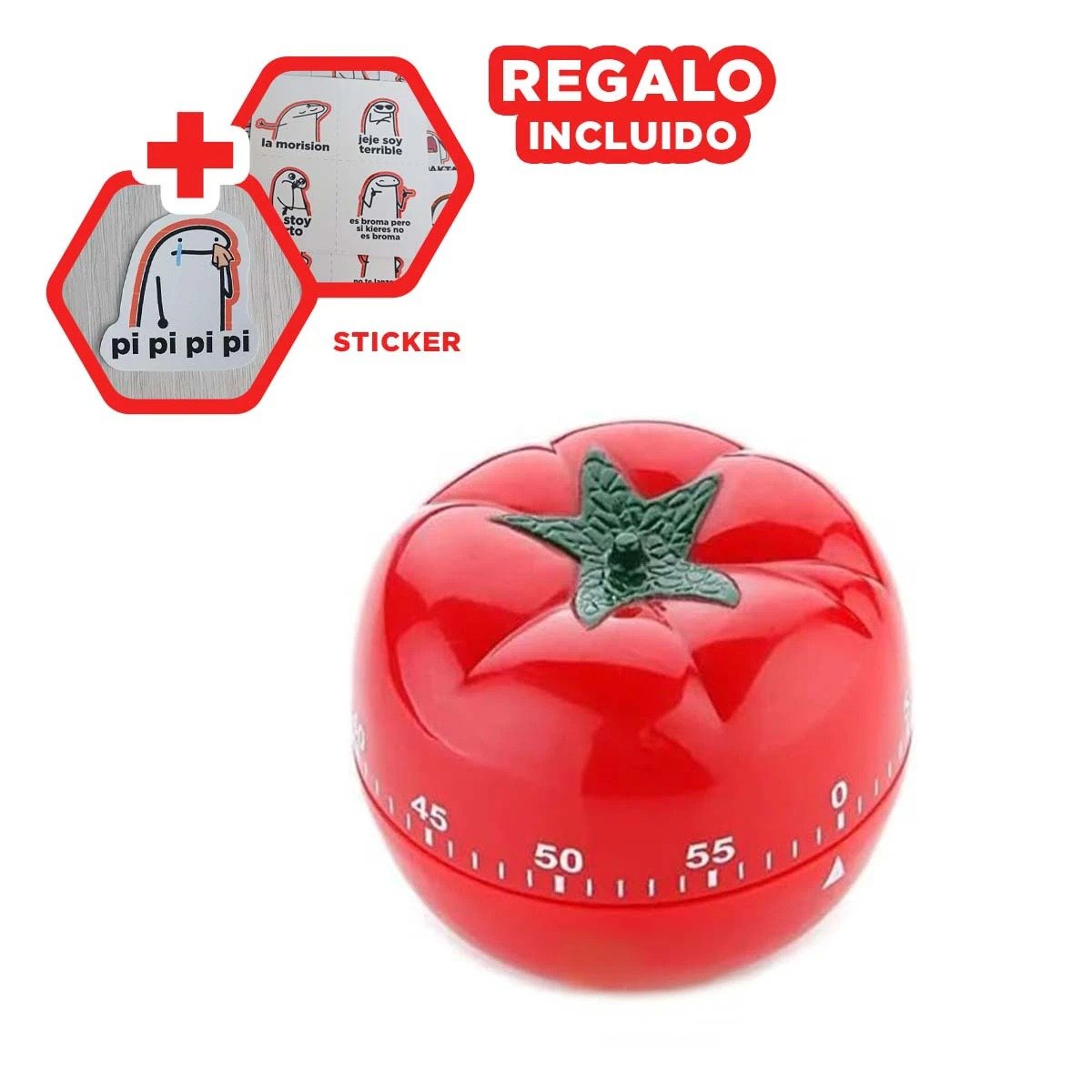 CUENTA REGRESIVA COCINA TOMATE ROJO PRACTICA Y DURADERA Y+REGALO STICKER - 1