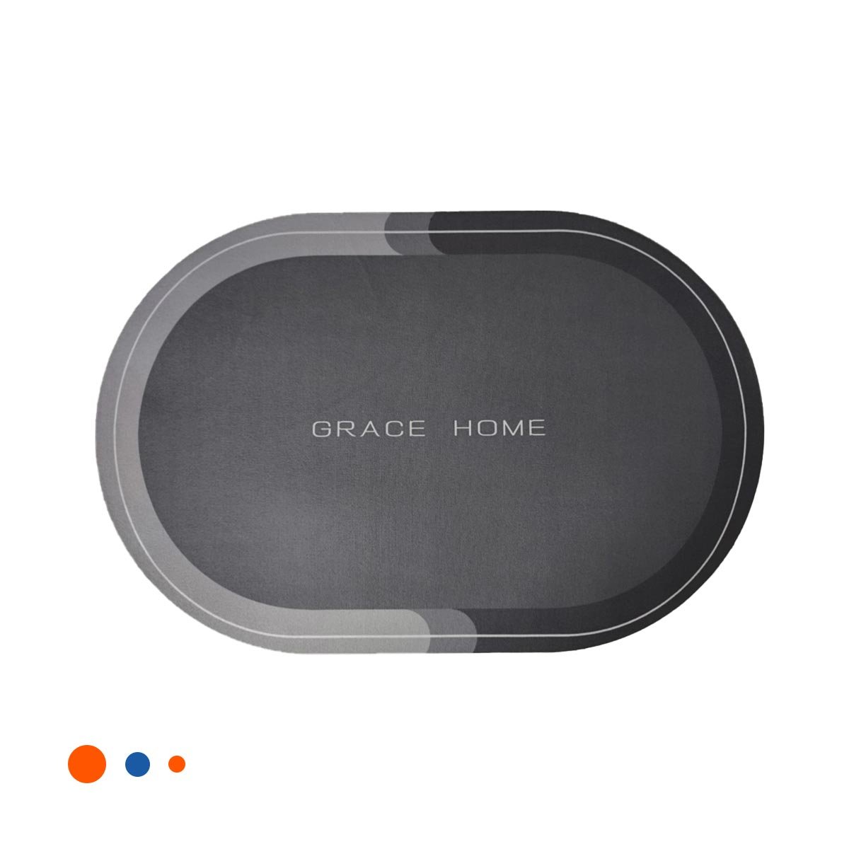 PACK2 RECEPTACULO DECORATIVO OVALADO PLOMO PARA CASA HOGAR Y ESTILO MODERNO YREGALO STICKER - 2