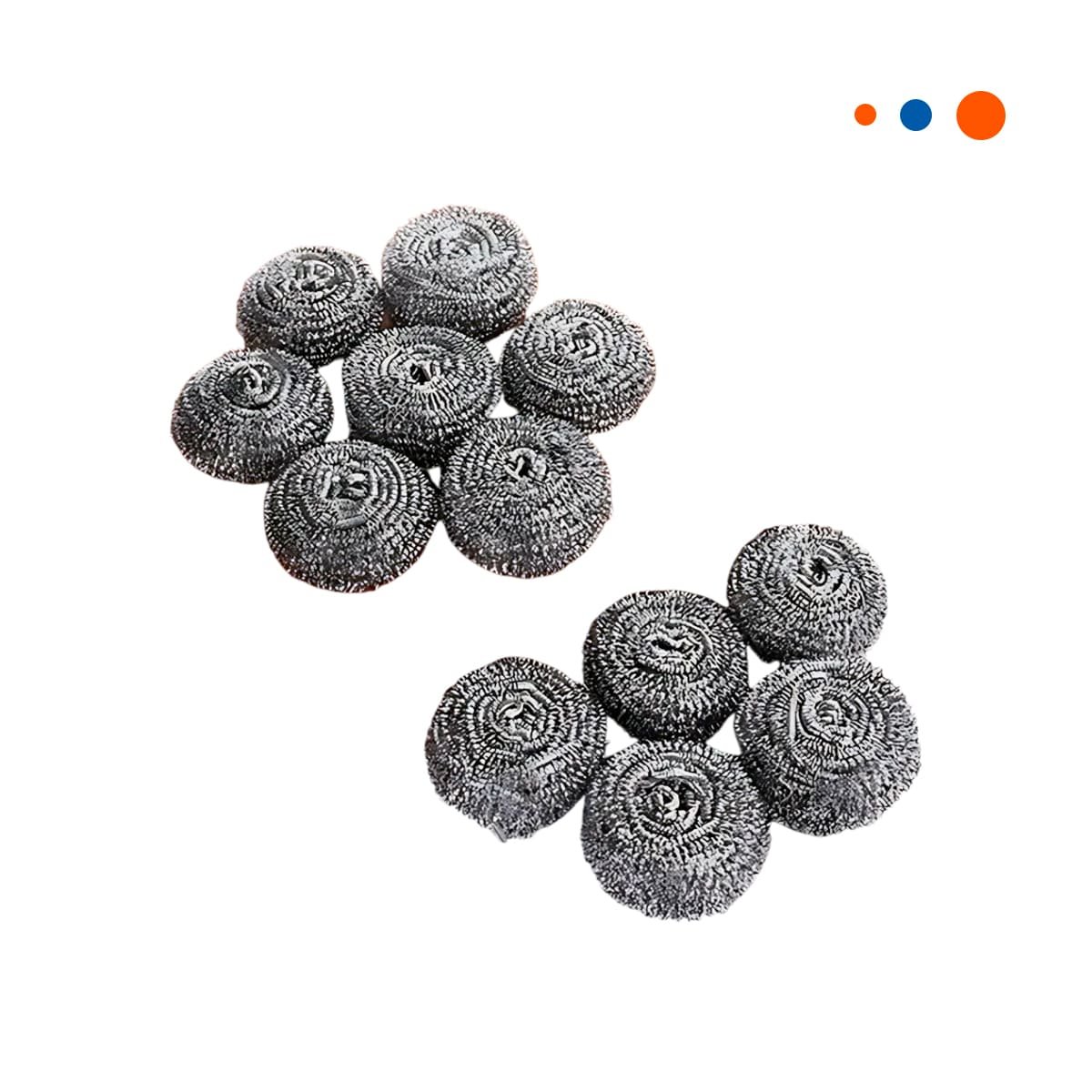 PACK4 JUEGO DE ESPONJAS METALICAS MULTIUSO PARA REMOVER GRASA Y SUCIEDAD Y+PAPEL REGALO - 3