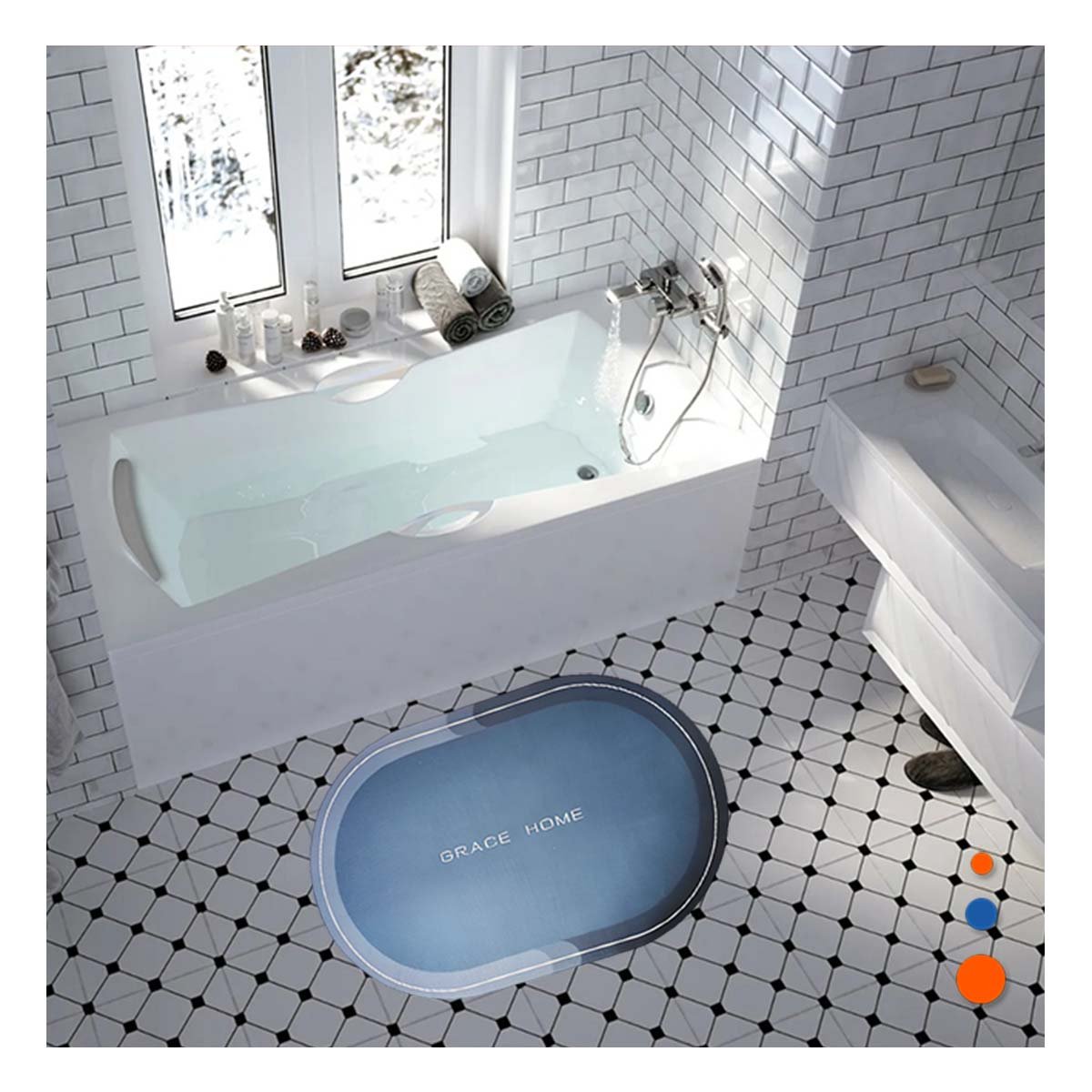 PLATO GRANDE OVALADO PARA HOGAR AZUL ELEGANTE Y PRACTICO YLIGAS REGALO - 1