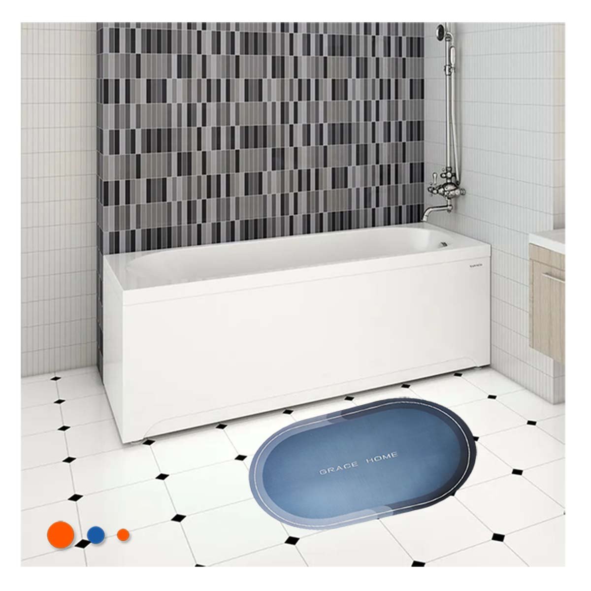 PACK6 FUENTEZA DECORATIVA OVALADA PARA MESA AZUL ELEGANTE Y FUNCIONAL - 3