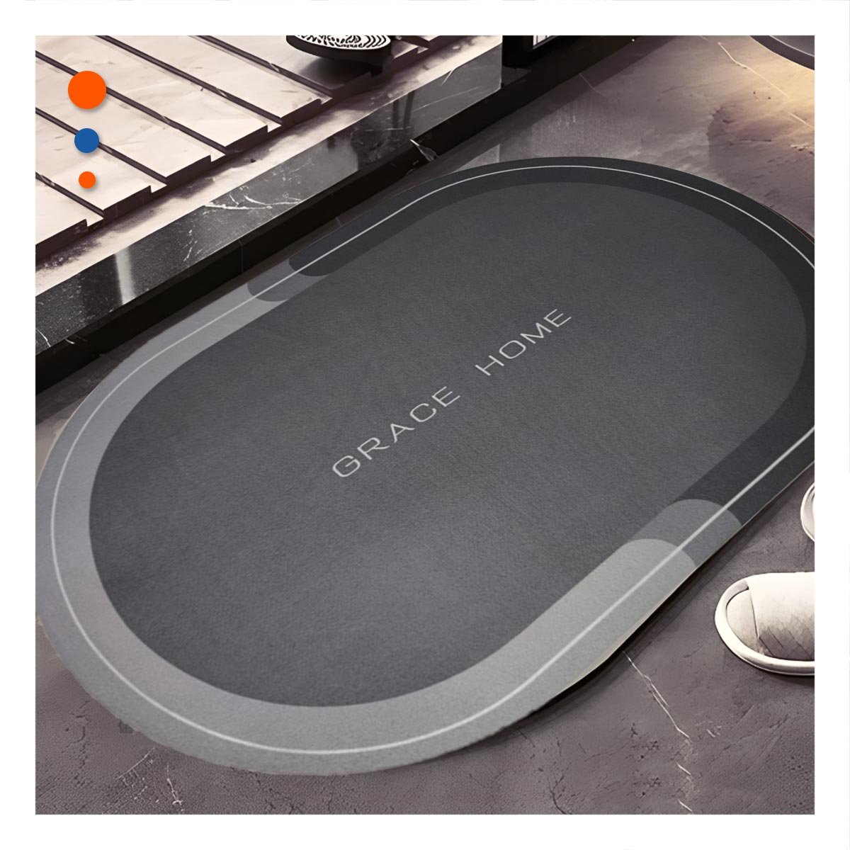 BANDEJA GRANDE OVALADA PLOMO PARA DECORACION DE CASA HOGAR Y PRACTICA YREGALO STICKER - 2