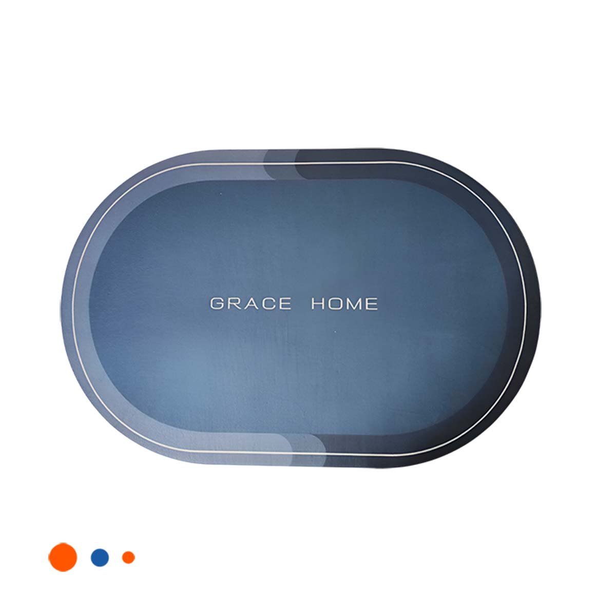 PACK12 PLATO GRANDE DECORATIVO OVALADO PARA CASA AZUL MODERNA Y ELEGANTE YREGALO STICKER - 2