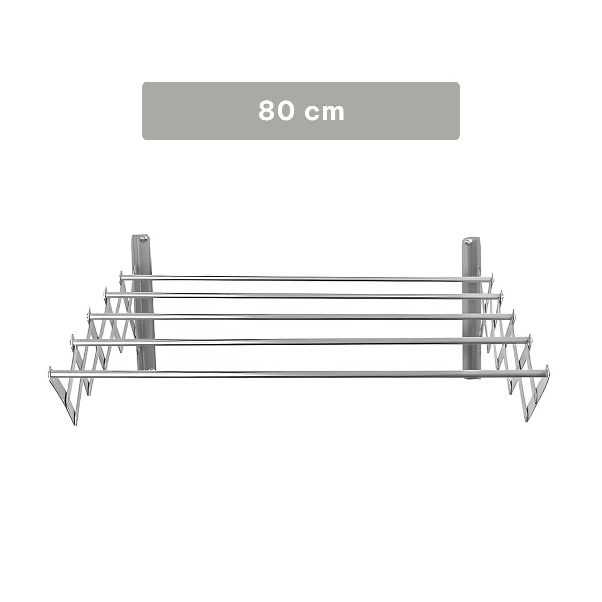PACK2 ACCESORIO PLATEADO 5 BARRAS 80CM PLEGABLE PARA SECADO DOMESTICO - 4