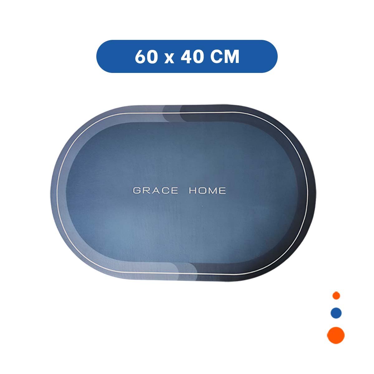 PACK6 PLATERA DECORATIVA OVALADA PARA HOGAR AZUL ELEGANTE Y MODERNA YREGALO STICKER - 4