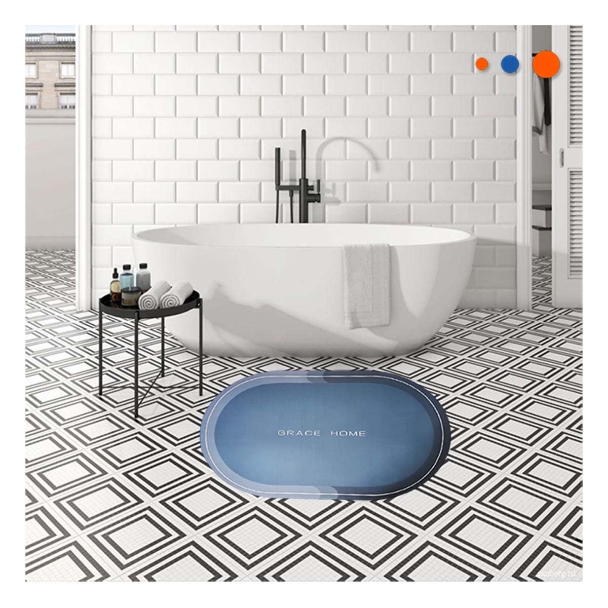 BANDEJA DECORATIVA OVALADA PARA CASA AZUL MODERNA Y FUNCIONAL YSTICKY - 2