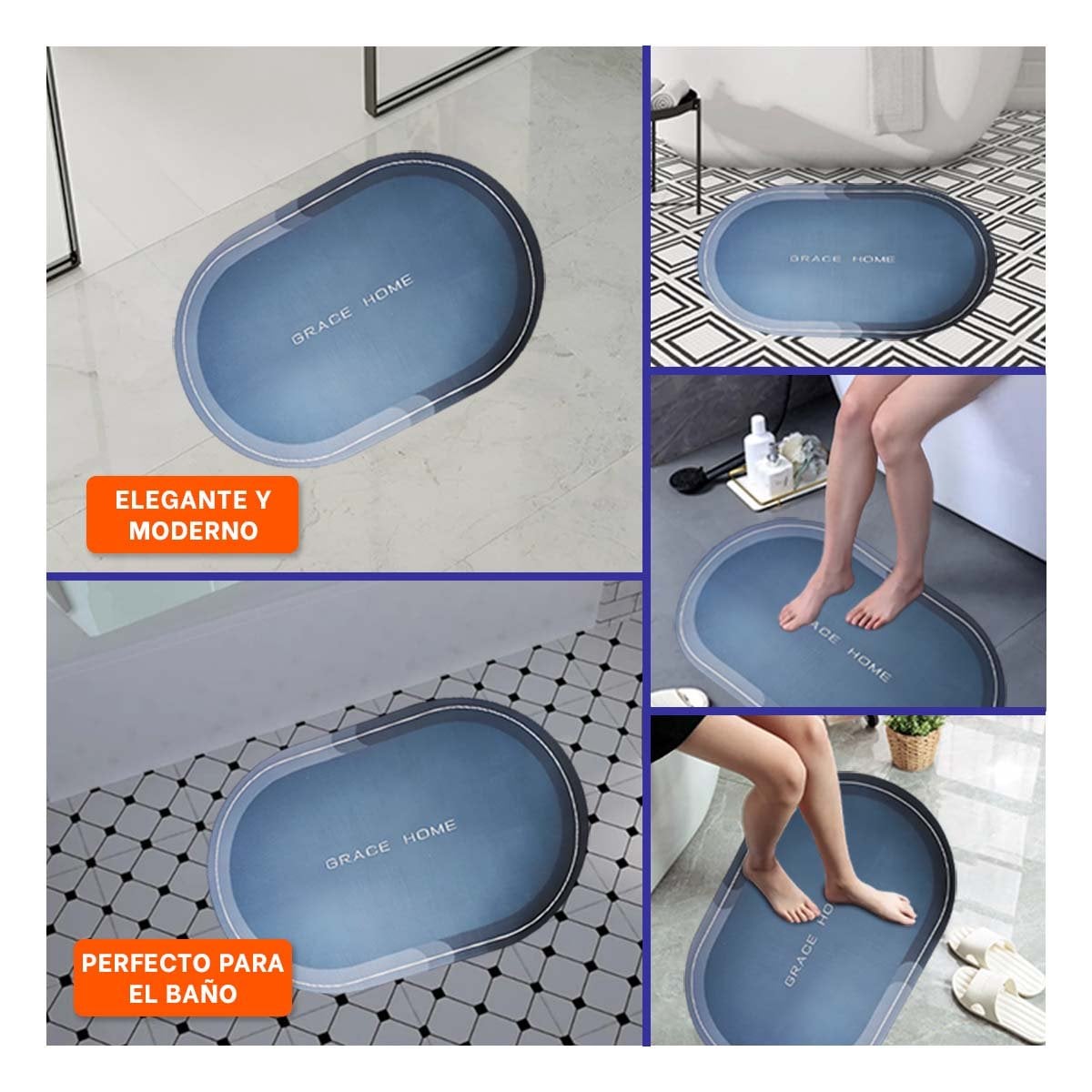 BANDEJA DECORATIVA OVALADA PARA CASA AZUL MODERNA Y FUNCIONAL YSTICKY - 5