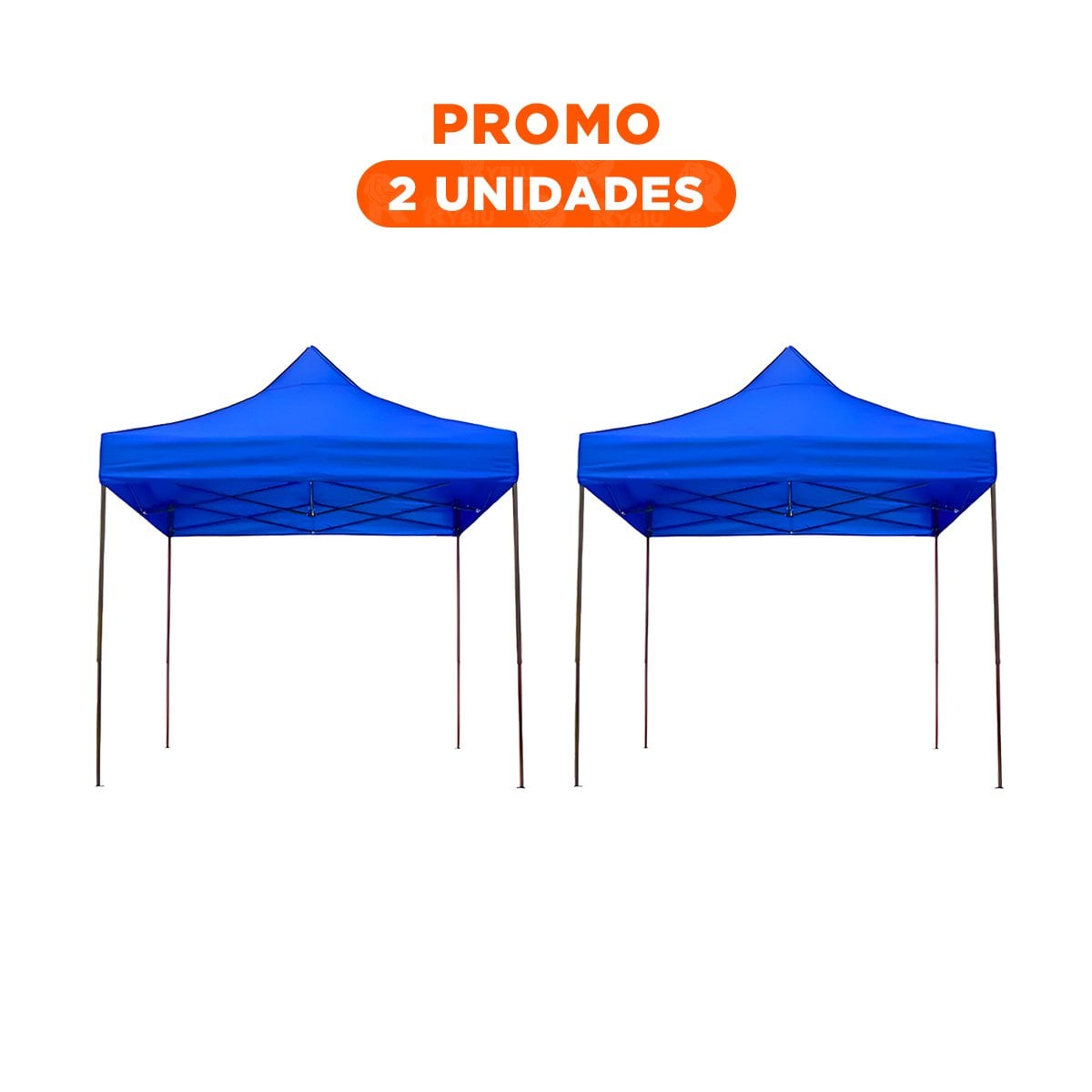 PACK2 TOLDO PLEGABLE COLOR AZUL CON DIMENSIONES AMPLIAS 3X3X2.3M PARA ESPACIOS ABIERTOS - 1