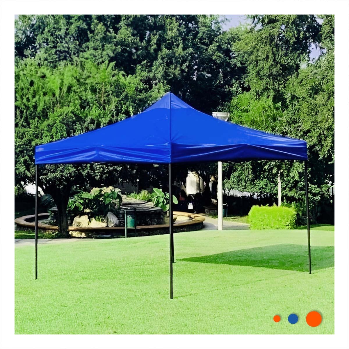 PACK2 TOLDO PLEGABLE DE FACIL INSTALACION CON DIMENSIONES 3X3X2.3M COLOR AZUL Y+PAPEL REGALO - 5
