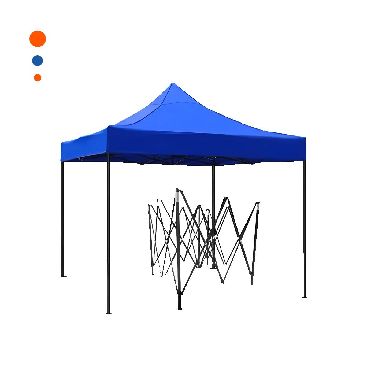 CARPA PLEGABLE PARA JARDIN CON DIMENSIONES 3X3X2.3M Y ACABADO COLOR AZUL Y+LIGAS REGALO - 3