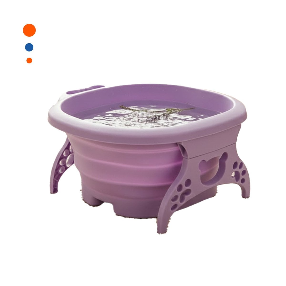 CUENCA PORTATIL CON MASAJEADOR DE PIES MORADO FACIL DE USAR Y COMODA Y+PAPEL REGALO - 1