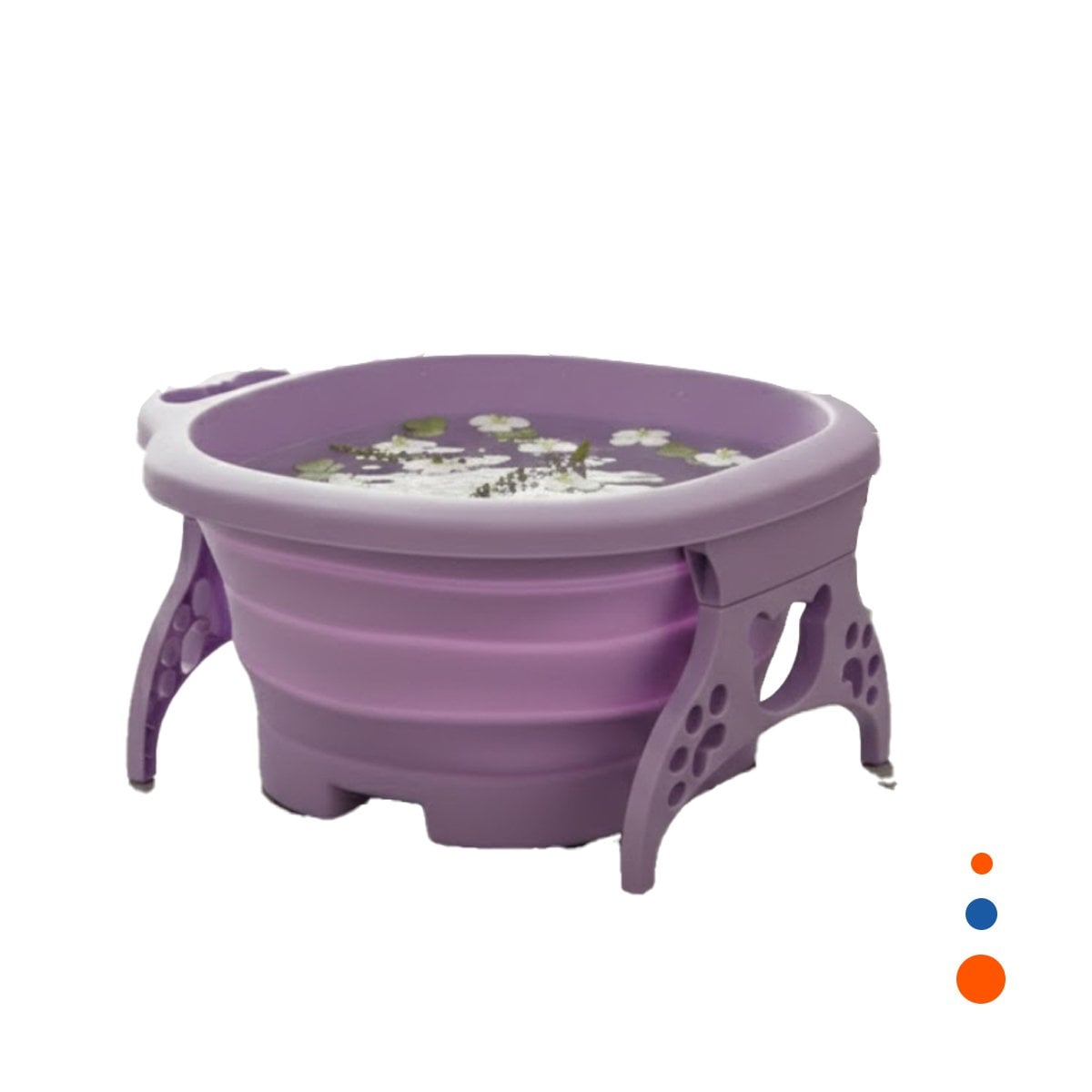 LAVADERO PORTATIL CON MASAJEADOR DE PIES MORADO PARA USO EN CASA Y+REGALO STICKER - 1