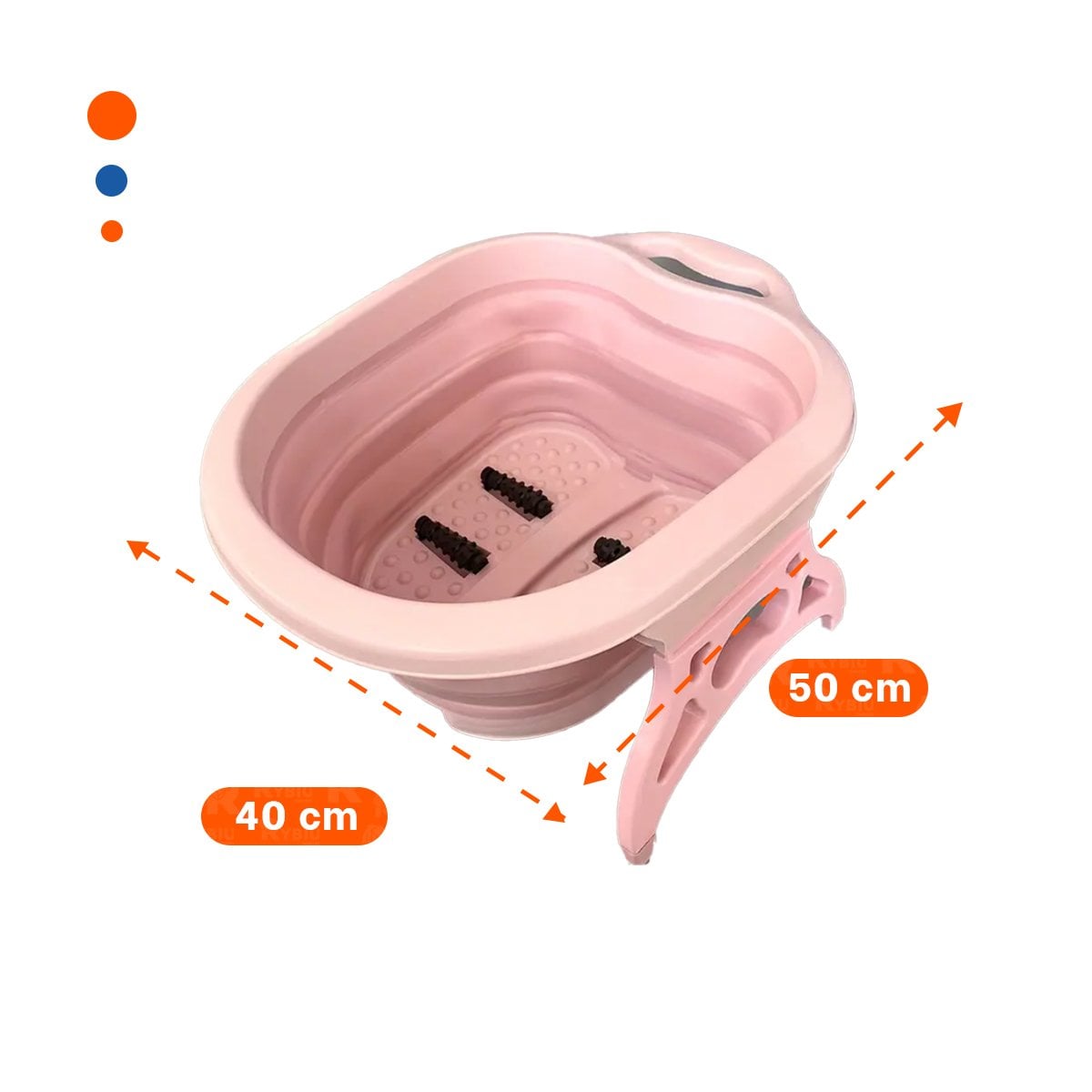 DEPRESOR PORTATIL CON MASAJEADOR DE PIES ROSADO PARA SPA EN CASA Y+POST IT - 4
