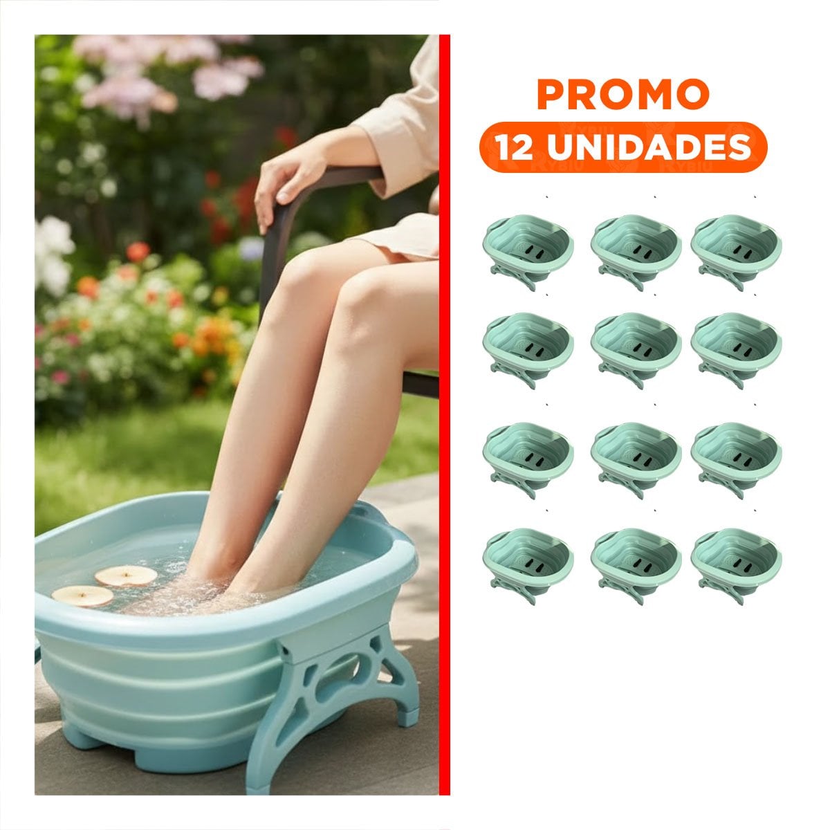 PACK12 DEPRESOR PORTATIL CON MASAJEADOR DE PIES CELESTE LIGERA Y FACIL DE USAR - 1