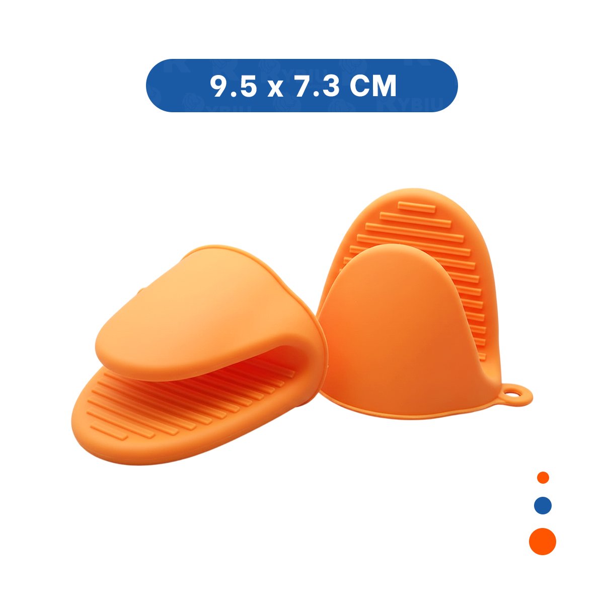 PACK12 ACCESORIOS COCINA DE SILICONA NARANJA PARA HOGAR Y COCINA 7,3X9,5CM Y+PAPEL REGALO - 4
