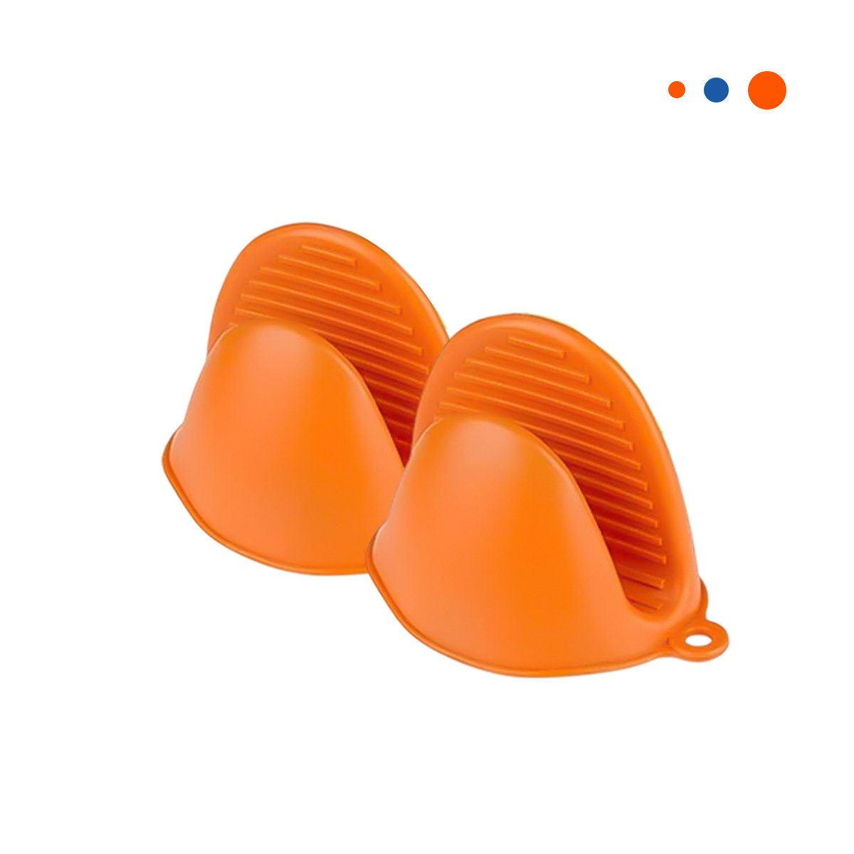 PACK12 MANOS COCINA DE SILICONA NARANJA PARA HOGAR Y COMIDA 7,3X9,5CM Y+REGALO STICKER - 2