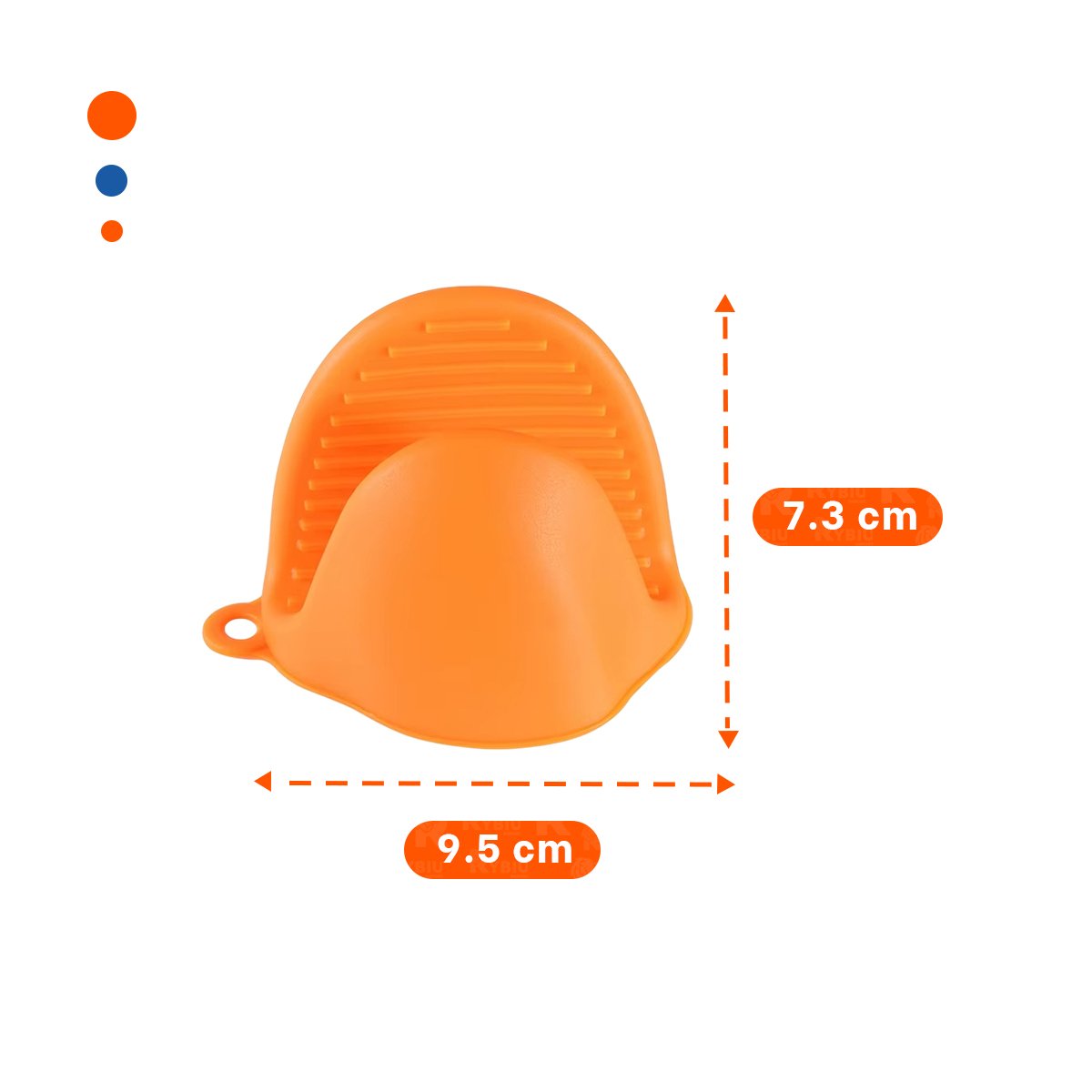 PACK12 MANOS COCINA DE SILICONA NARANJA PARA HOGAR Y COMIDA 7,3X9,5CM Y+REGALO STICKER - 4