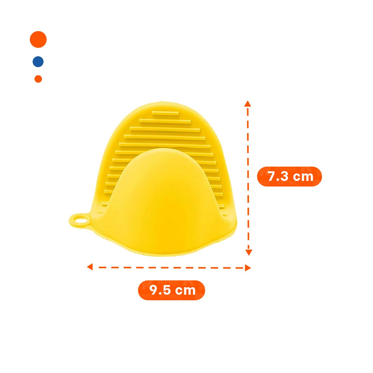ACCESORIOS COMODOS DE SILICONA AMARILLO PARA USO EN CASA 7,3X9,5CM Y+POST IT - 4
