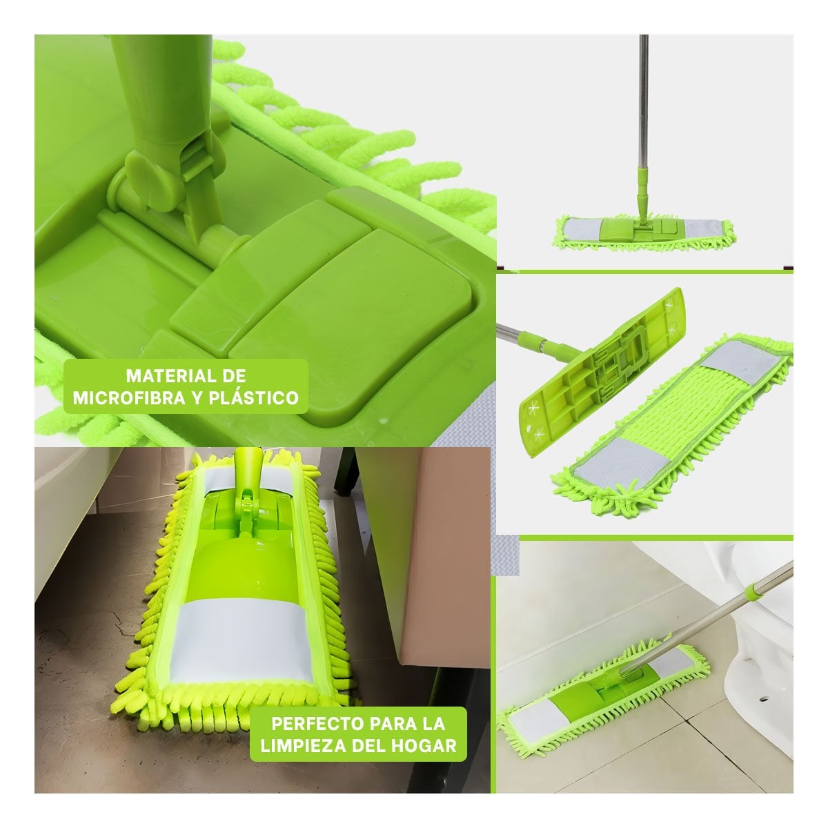 PACK12 TELA RECTANGULAR DE MICROFIBRA VERDE SUAVE Y RESISTENTE PARA PISOS Y+PAPEL REGALO - 2