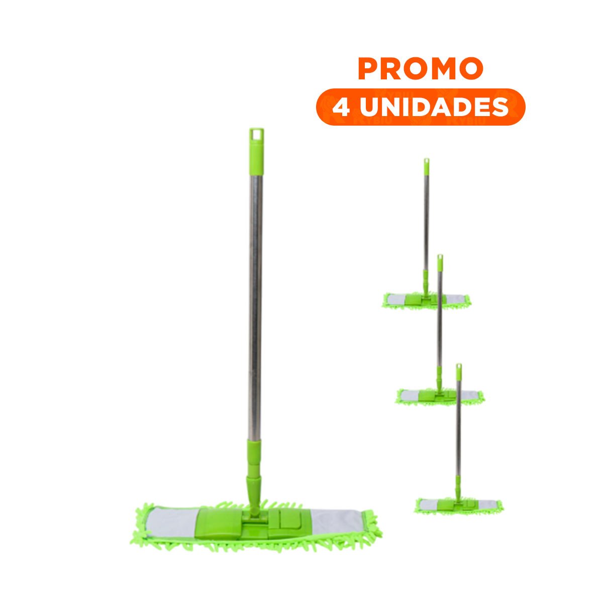 PACK4 TOALLA RECTANGULAR DE MICROFIBRA VERDE SUAVE Y RESISTENTE PARA PISOS Y+REGALO STICKER - 1