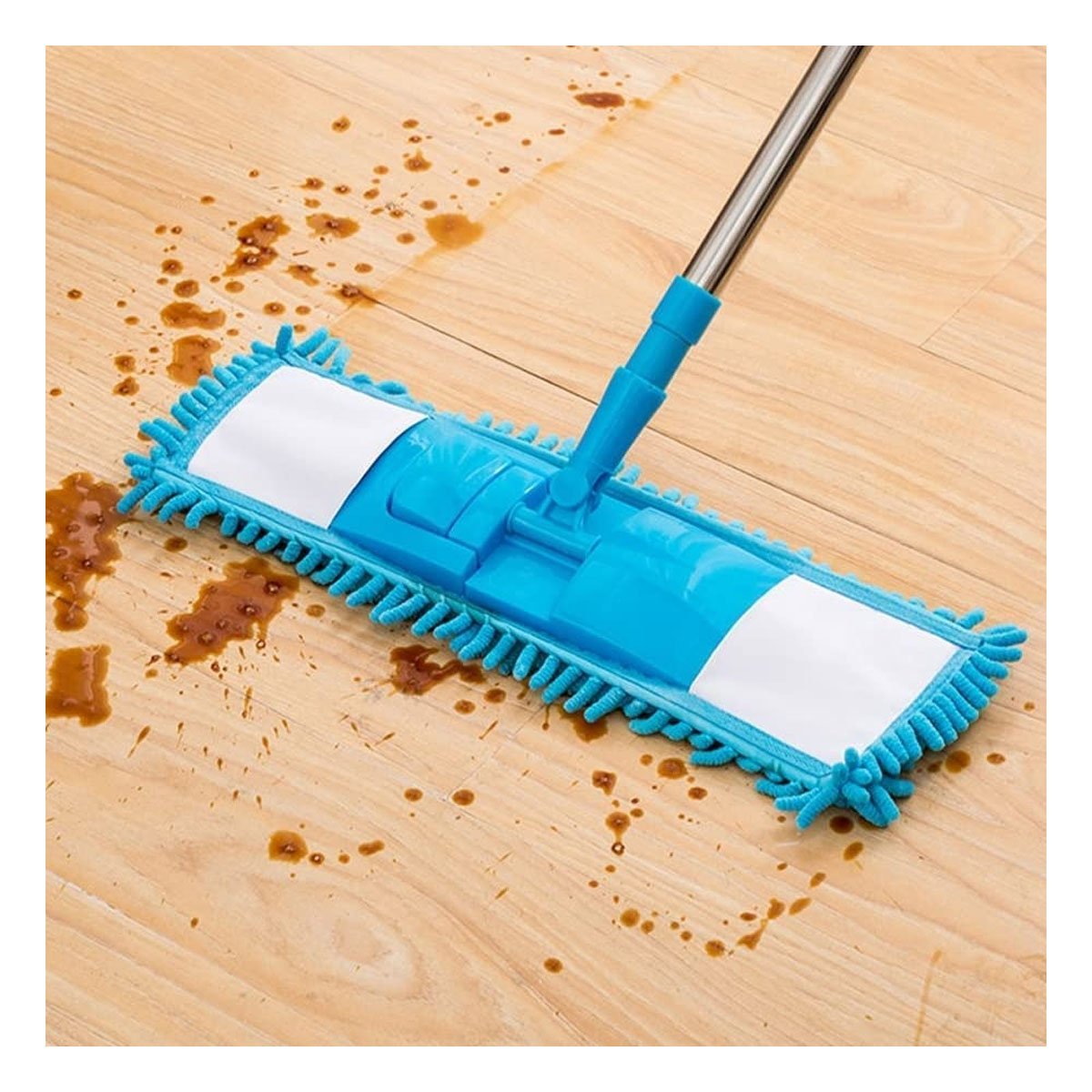 TRAPEDOR RECTANGULAR DE MICROFIBRA CELESTE ABSORBENTE PARA USO DOMESTICO Y+PAPEL REGALO - 1