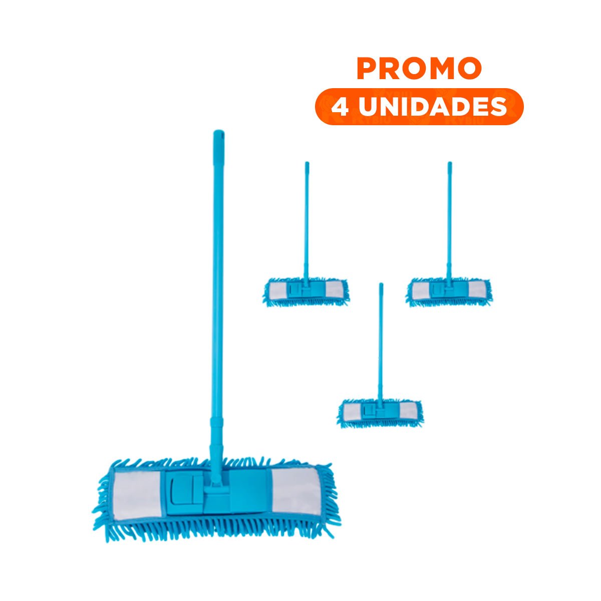 PACK4 TOALLA RECTANGULAR DE MICROFIBRA CELESTE SUAVE Y RESISTENTE PARA PISOS YREGALO STICKER - 1